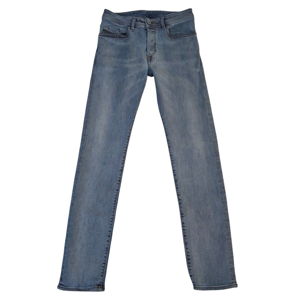 Diesel Slim Straight Jeans Men's 28x31 Medium Wash Blue Button Fly Made in Italy